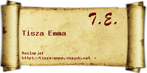Tisza Emma névjegykártya